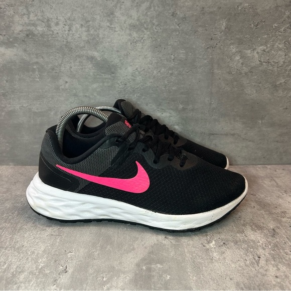 Nike Revolution 6 Running Shoes DC3729-002 Womens sz 8 - black/pink - Picture 1 of 6